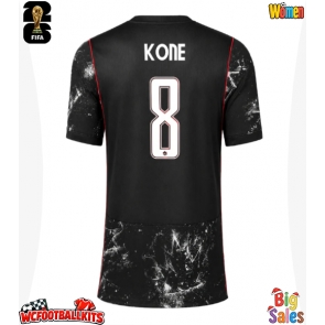 Canada Ismael Kone #8 Replica Away Stadium Shirt for Women World Cup 2026 Short Sleeve